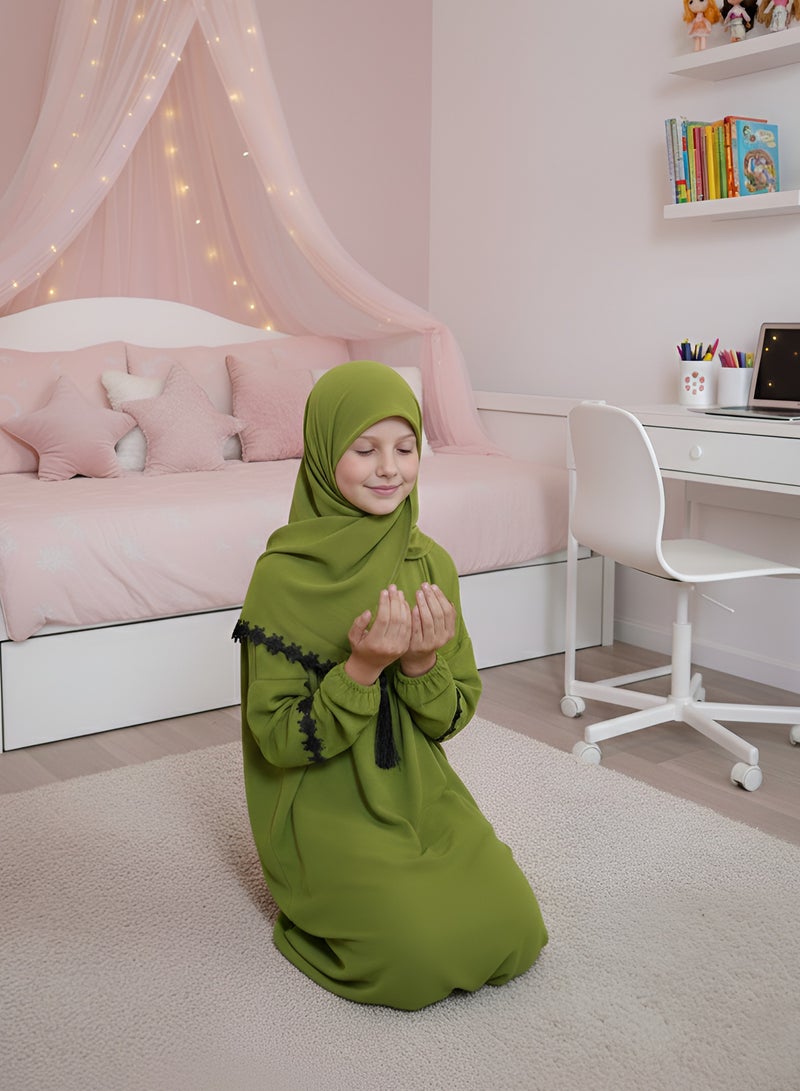 لينا فاشون شرشف صلاة اطفال بناتى مع حجاب متصل - Image 1